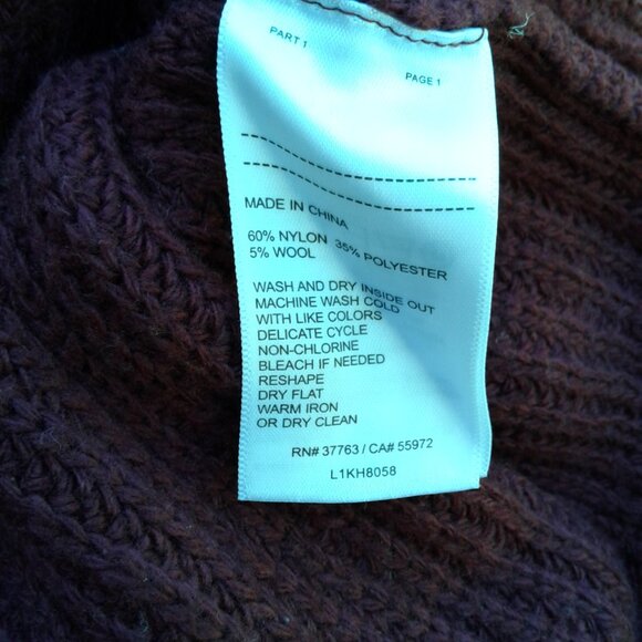 $5/25 Laundry Burgundy Cherry Wine Sweater L - Picture 7 of 7